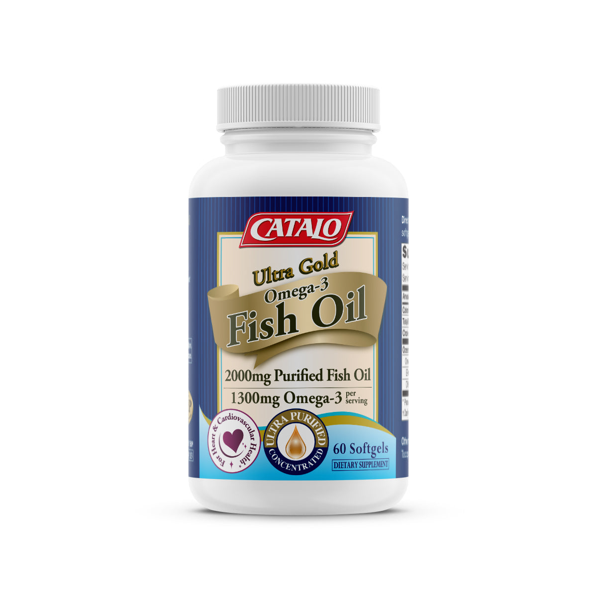 CATALO家得路金裝奧米加3深海魚油精華 60粒，含高濃度EPA及DHA，穩定膽固醇，增強記憶力，適合養生者。