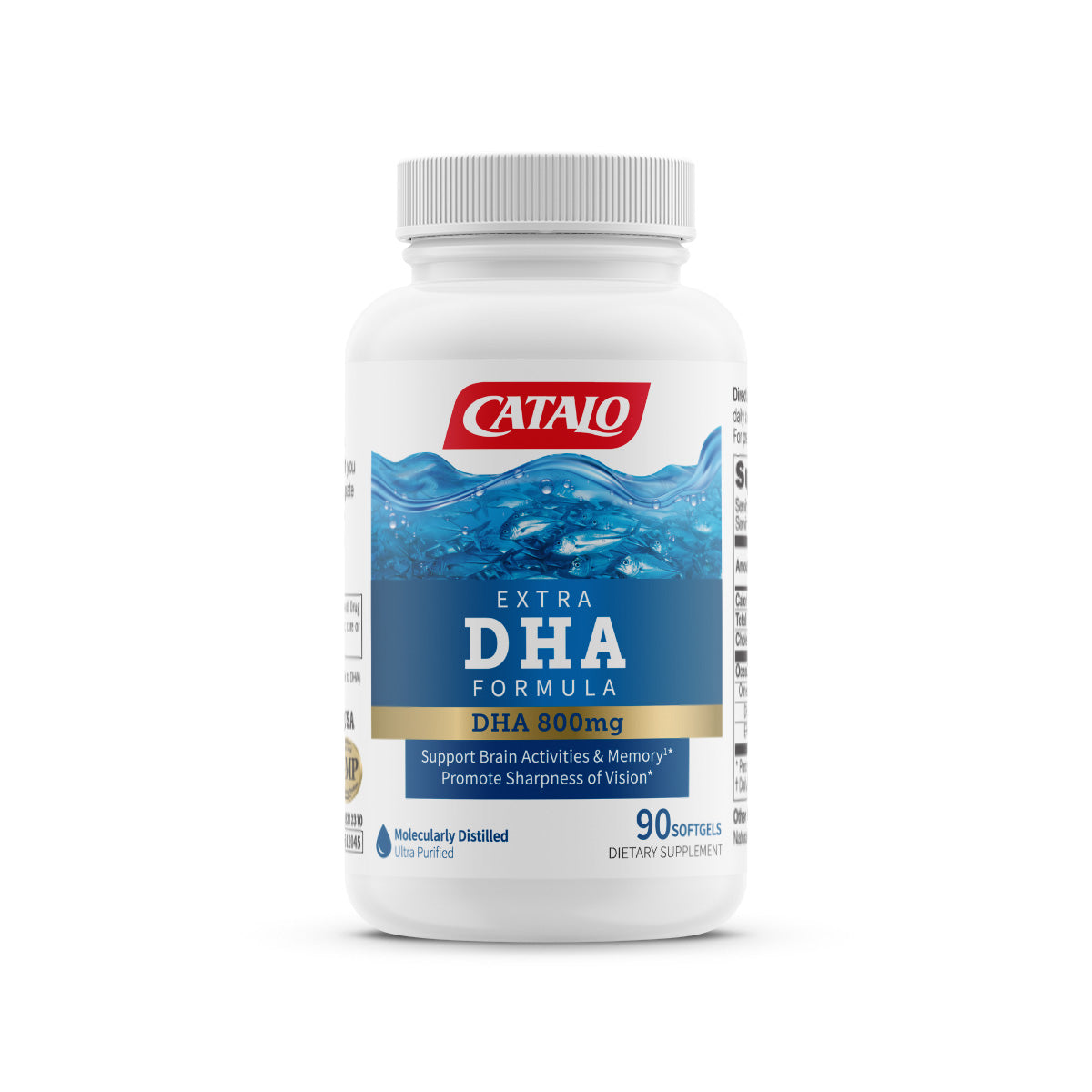 CATALO家得路特強DHA活腦補眼配方 90粒，含800毫克DHA，增強記憶力，改善視力，適合學生及孕婦。