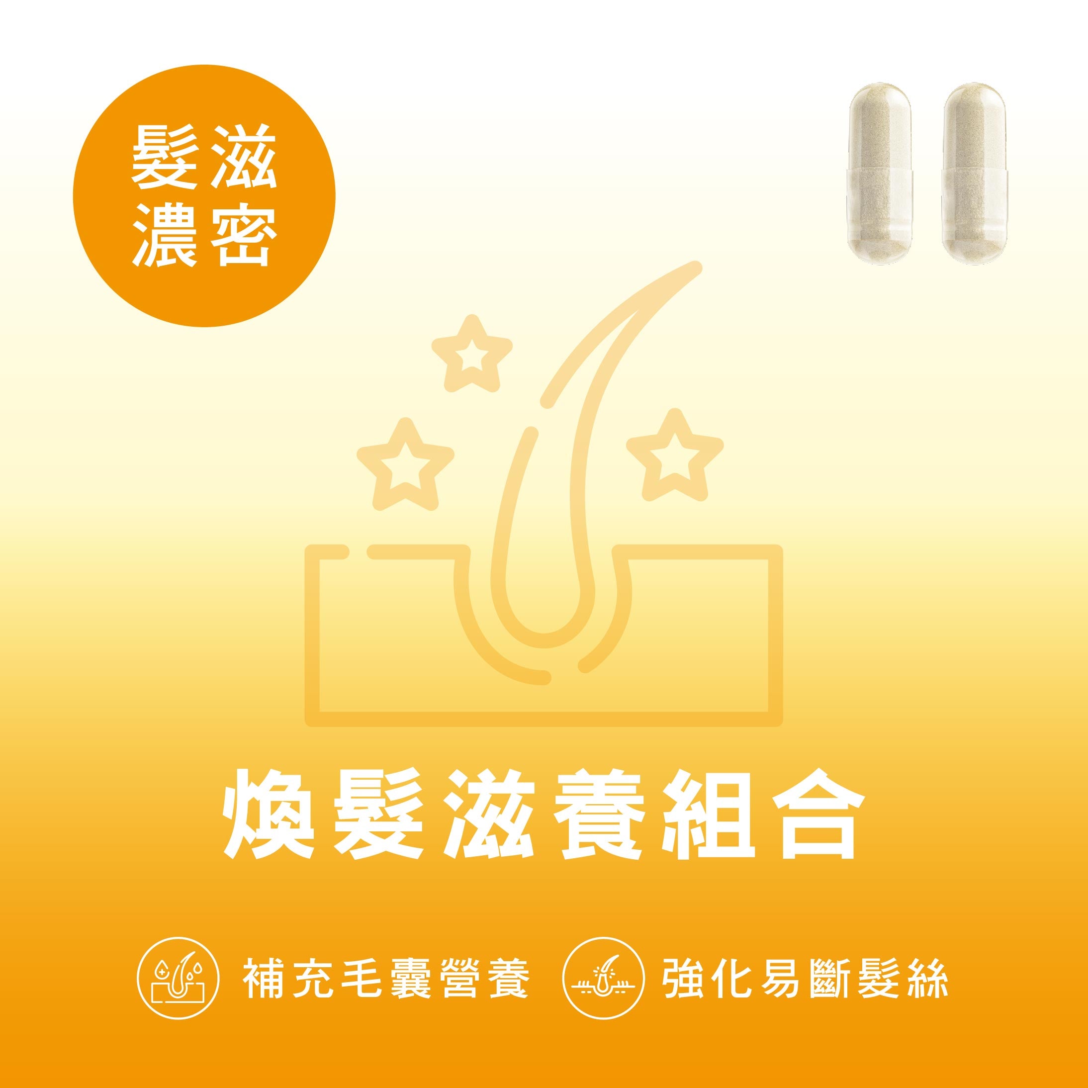 CATALO家得路煥發滋養組合，含NMN及膠原蛋白，促進頭髮生長，改善白髮，適合關注髮質者。